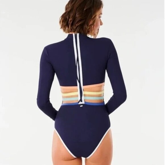 Ripcurl Sayulita Stripe Long Sleeve One Piece Swimsuit - Picture 2 of 16